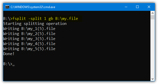 File splitter
