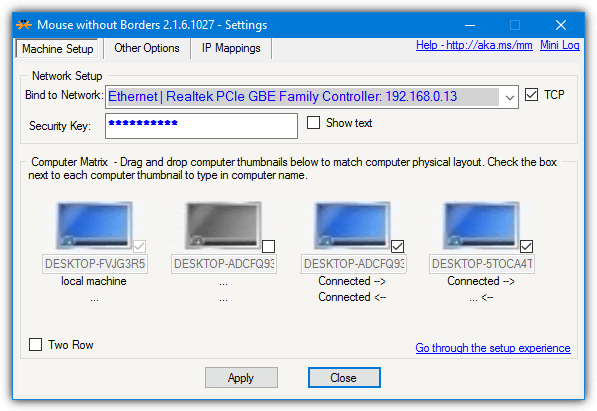 mouse without borders monitor setup