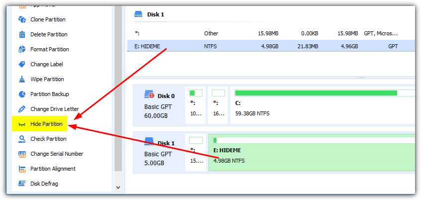 Aomei partition assistant
