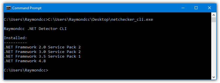 Raymondcc .net detector cli