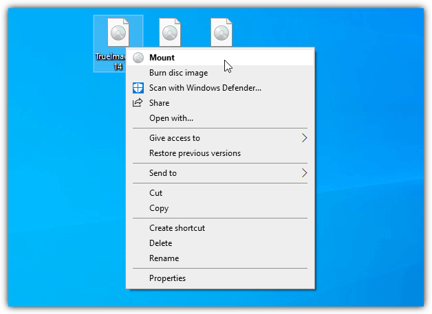 windows 10 mount iso