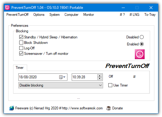Preventturnoff