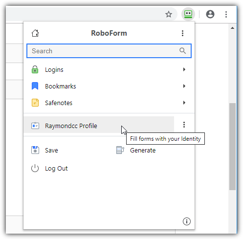 Roboform fill form
