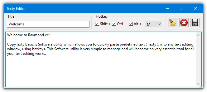 Copytexty editor