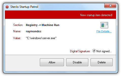 sterjo startup patrol notice