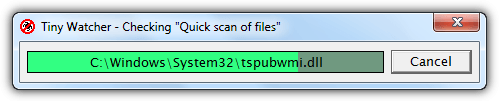 tiny watcher windows startup scan