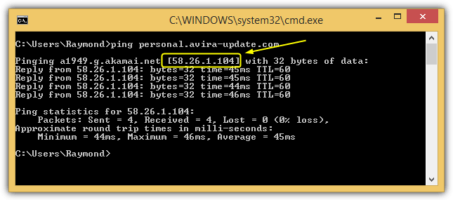 resolve avira update to ip