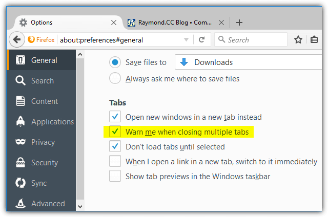 warn me when closing multiple tabs
