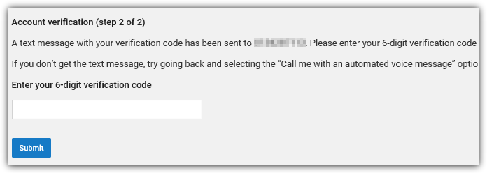 youtube account verification step 2 of 2