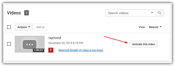 youtube activate this video