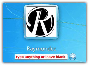 enter anything for the password
