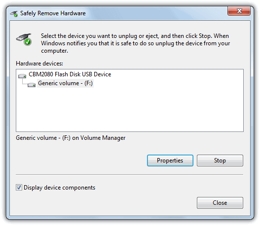 Bring back safely remove hardware dialog