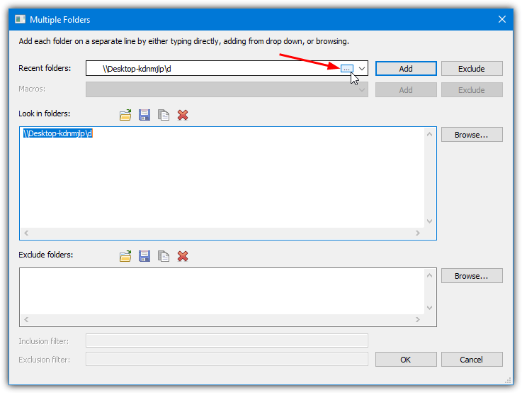 Agent ransack add folders