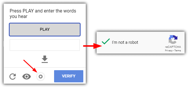 Buster recaptcha challenge solved