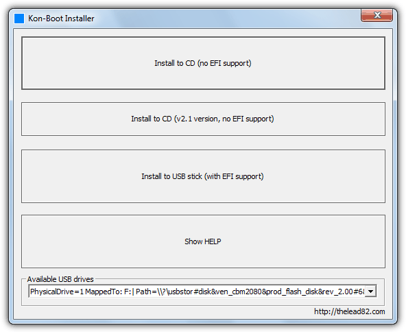 Kon-Boot installer utility