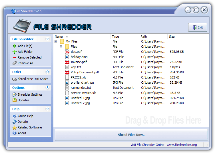 File shredder