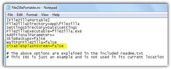 disable portableapps splash